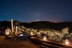 Relax in the Wood Fired Hot Tub while watching the stars