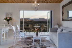 Luxurious living room of Whitehouse at Montevue Naturre Farm