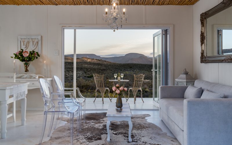 Luxurious living room of Whitehouse at Montevue Naturre Farm