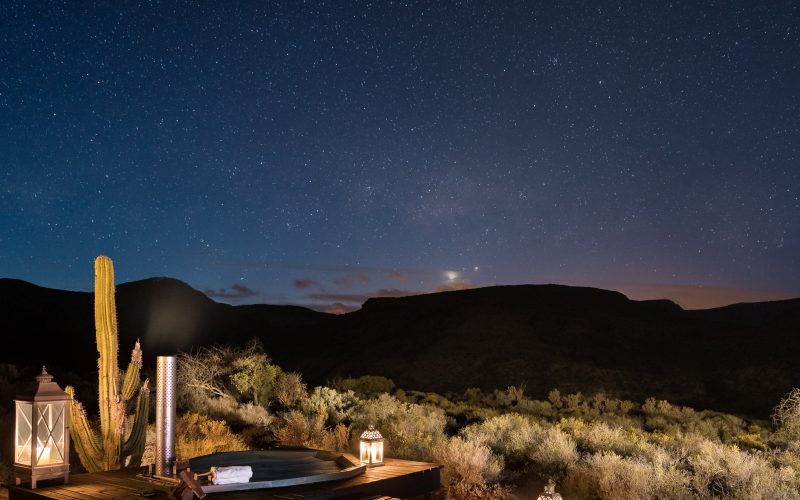 Stargazing from the hot tub at Whitehouse